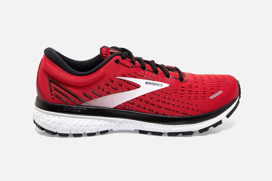 Brooks Ghost 13 Mens Australia - Road Running Shoes - Red/Black/White (668-XDCOA)